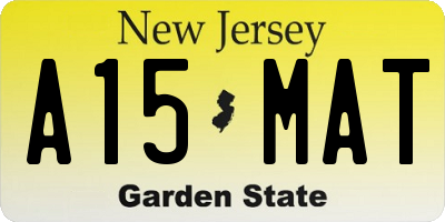 NJ license plate A15MAT