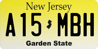 NJ license plate A15MBH