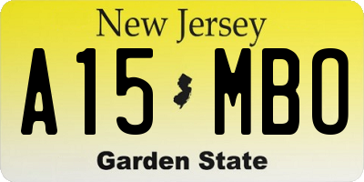 NJ license plate A15MBO