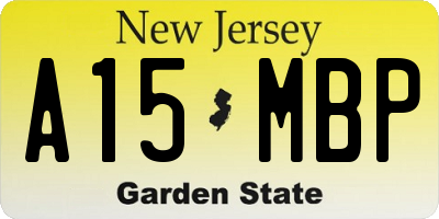 NJ license plate A15MBP