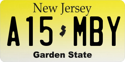 NJ license plate A15MBY