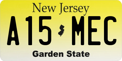 NJ license plate A15MEC