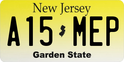 NJ license plate A15MEP