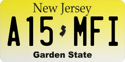 NJ license plate A15MFI