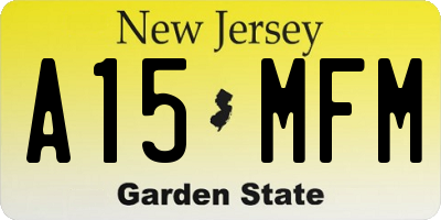 NJ license plate A15MFM