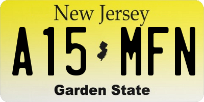NJ license plate A15MFN
