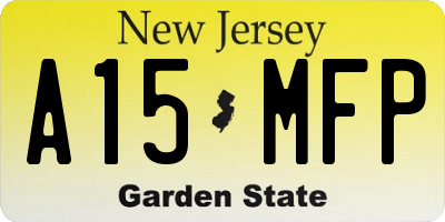 NJ license plate A15MFP