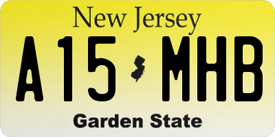 NJ license plate A15MHB