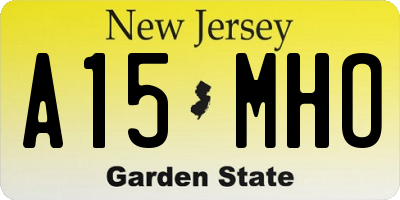 NJ license plate A15MHO