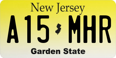 NJ license plate A15MHR