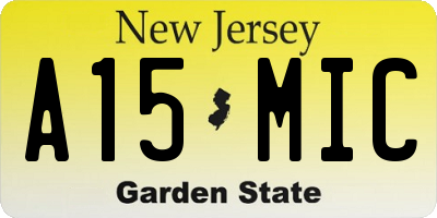 NJ license plate A15MIC
