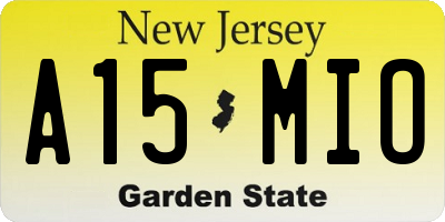 NJ license plate A15MIO