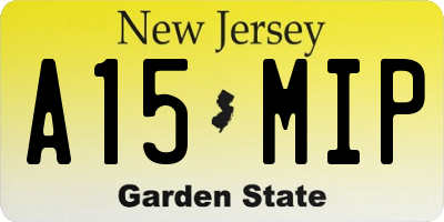 NJ license plate A15MIP
