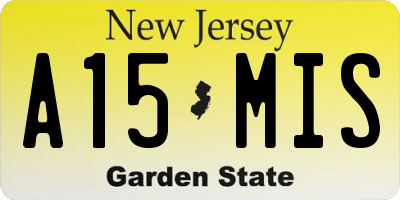 NJ license plate A15MIS