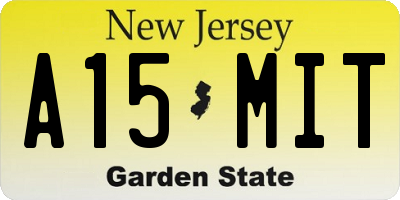 NJ license plate A15MIT