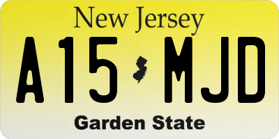 NJ license plate A15MJD