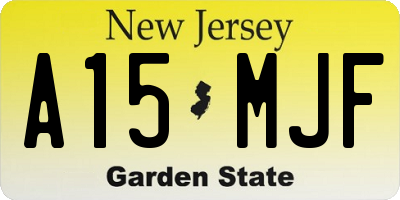 NJ license plate A15MJF