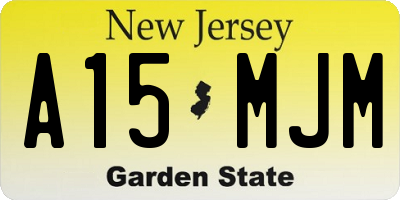 NJ license plate A15MJM