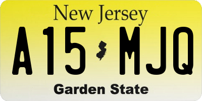 NJ license plate A15MJQ