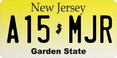NJ license plate A15MJR