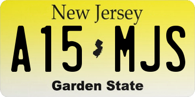 NJ license plate A15MJS