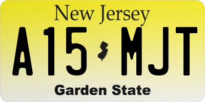 NJ license plate A15MJT