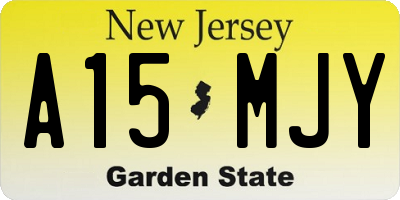 NJ license plate A15MJY