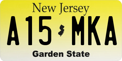 NJ license plate A15MKA