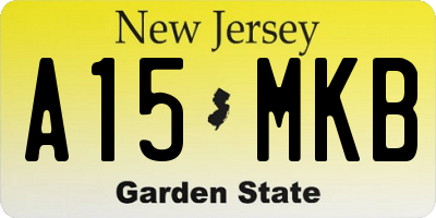 NJ license plate A15MKB