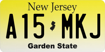 NJ license plate A15MKJ