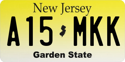NJ license plate A15MKK
