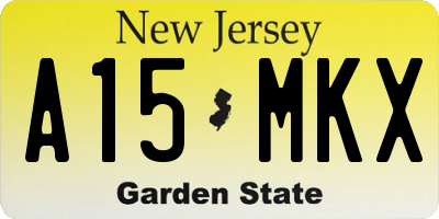 NJ license plate A15MKX