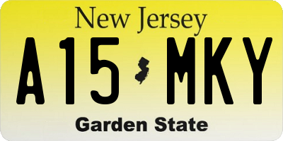 NJ license plate A15MKY