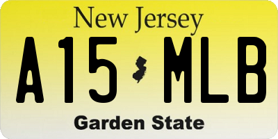 NJ license plate A15MLB