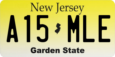 NJ license plate A15MLE
