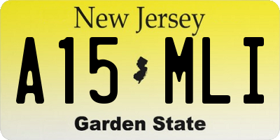 NJ license plate A15MLI