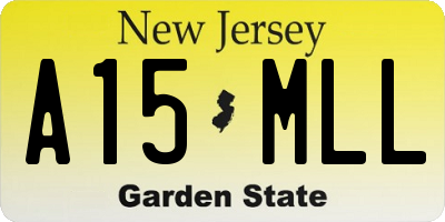 NJ license plate A15MLL