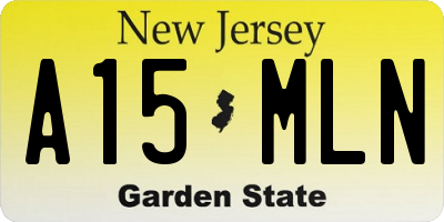 NJ license plate A15MLN