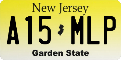 NJ license plate A15MLP