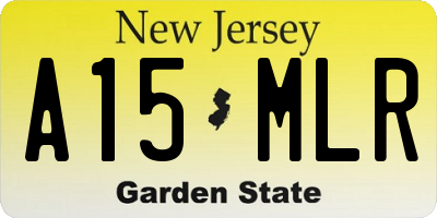 NJ license plate A15MLR