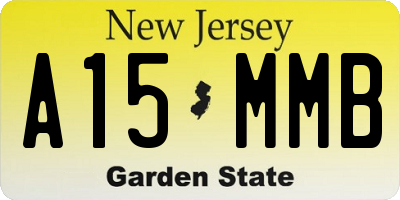 NJ license plate A15MMB