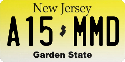 NJ license plate A15MMD