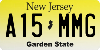 NJ license plate A15MMG