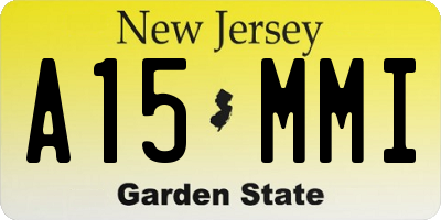 NJ license plate A15MMI