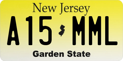 NJ license plate A15MML