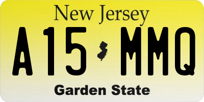 NJ license plate A15MMQ