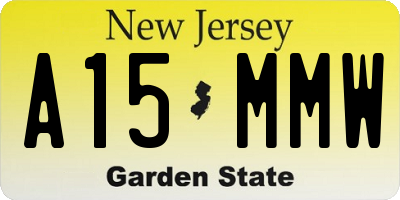 NJ license plate A15MMW