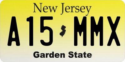 NJ license plate A15MMX
