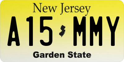 NJ license plate A15MMY