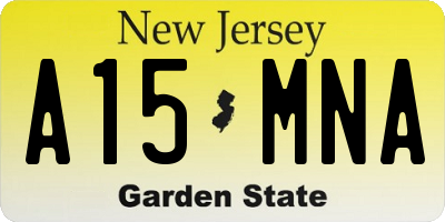 NJ license plate A15MNA